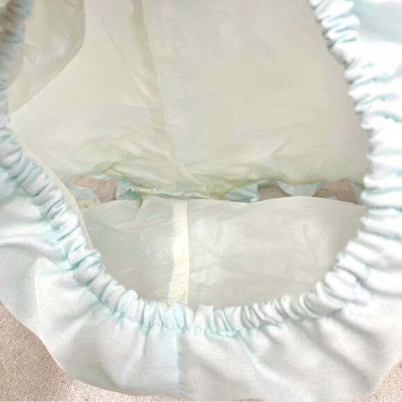 Vintage 80s Ruffled Peter Pan Collar Baby Dress & lined bloomer set 3-6 months - Picture 6 of 15